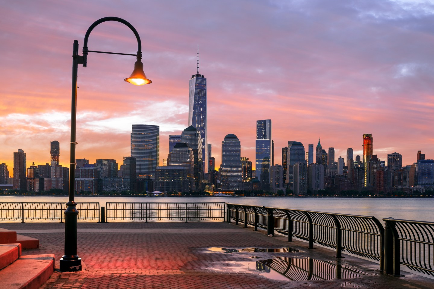 Lights like these could soon be outfitted with wifi per a plan by New York City mayor Bill de Blasio.