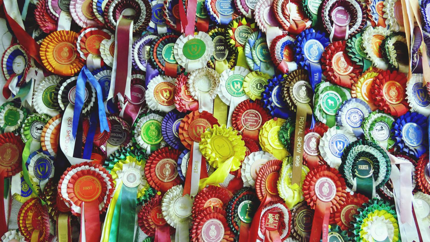 Full Frame Shot Of Multi Colored Medals