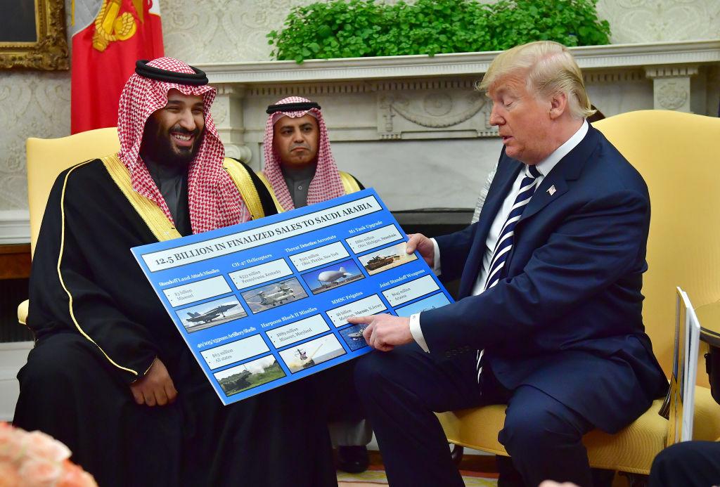 Crown Prince Mohammed bin Salman of Saudi Arabia with President Trump at the White House.