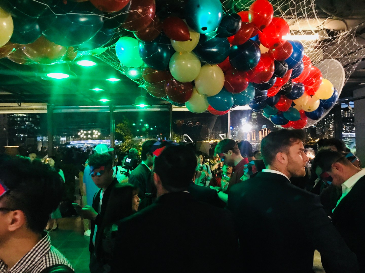 Free cryptocurrency tokens fell from balloons in Mainframe's first "airdrop" in Hong Kong on March 20, 2018. It was part of a giveaway in which the secure messaging company will release a total $1 million worth of crypto coins.