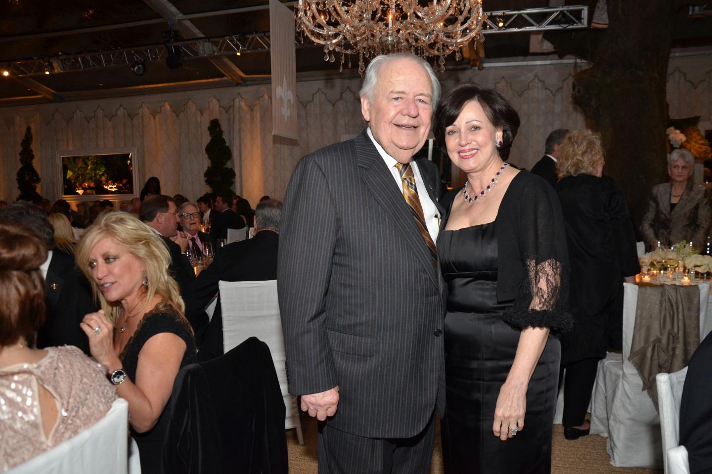 Tom and Gayle Benson at NFL party