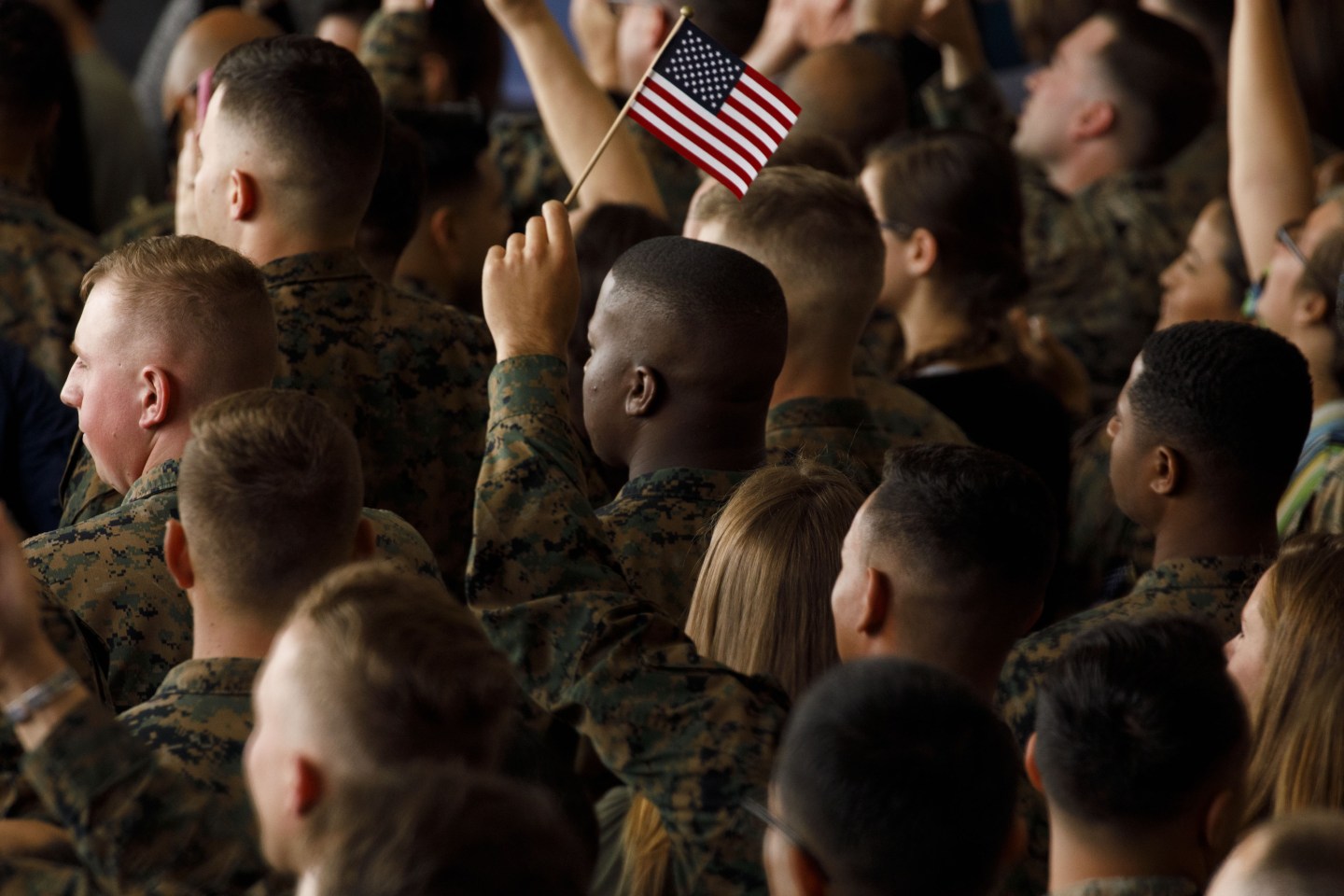 President Trump Speaks At Marine Corps Air Station Miramar