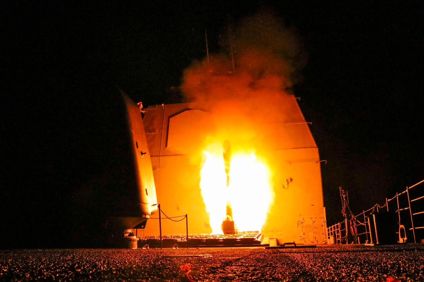 U.S. Missile Strikes Strike Targets Linked To Chemical Attacks In Syria