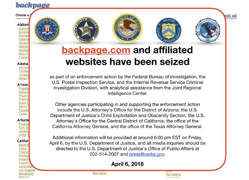 Backpage.com, Known for Its Sex Work Listings, Is Seized by Feds