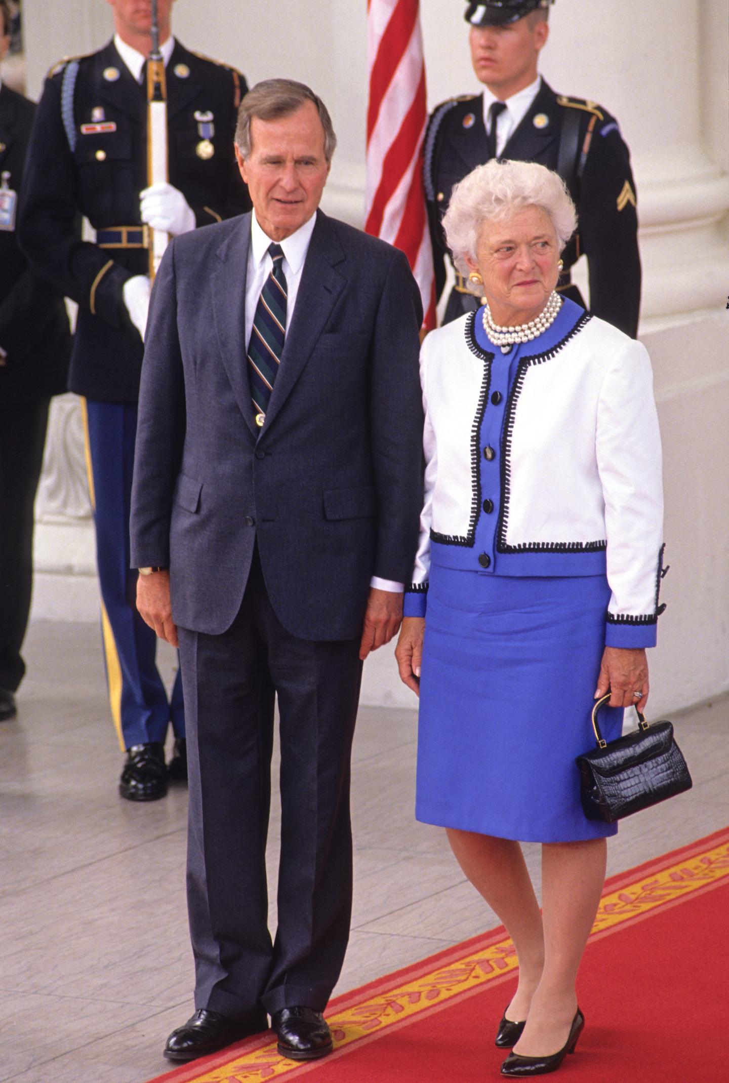 The Bushes At The White House