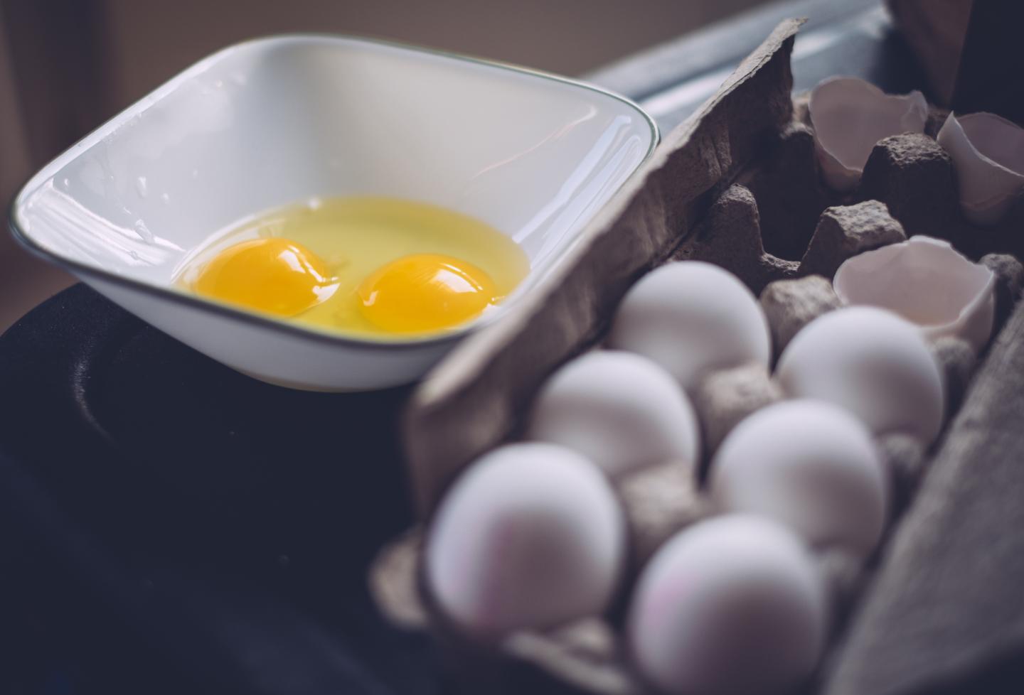 Close-Up Of Eggs In Container