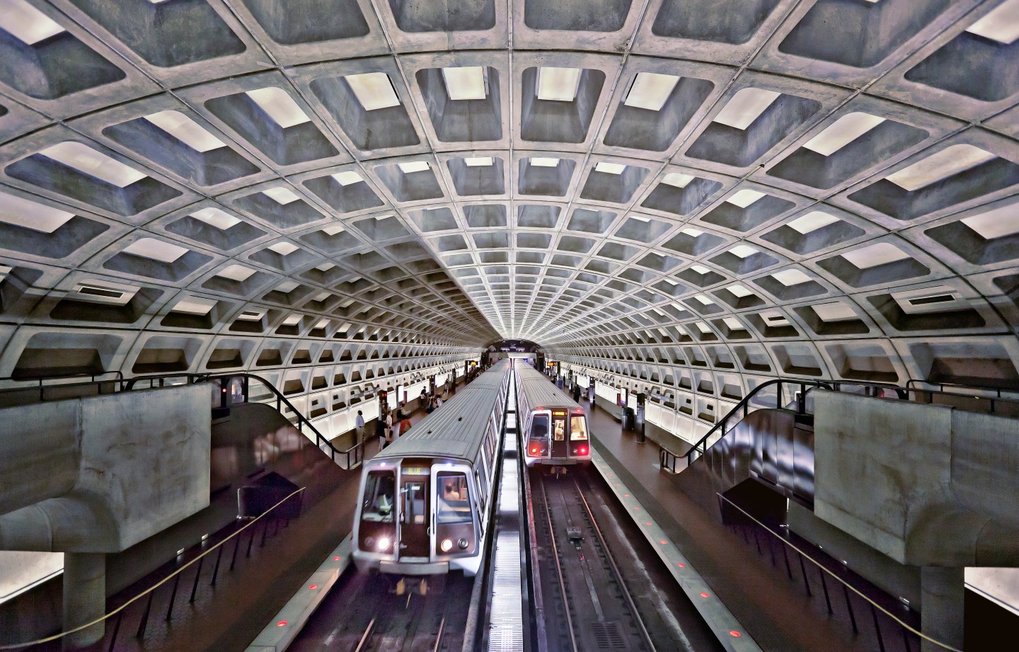 Two subway trains, Washington Metro