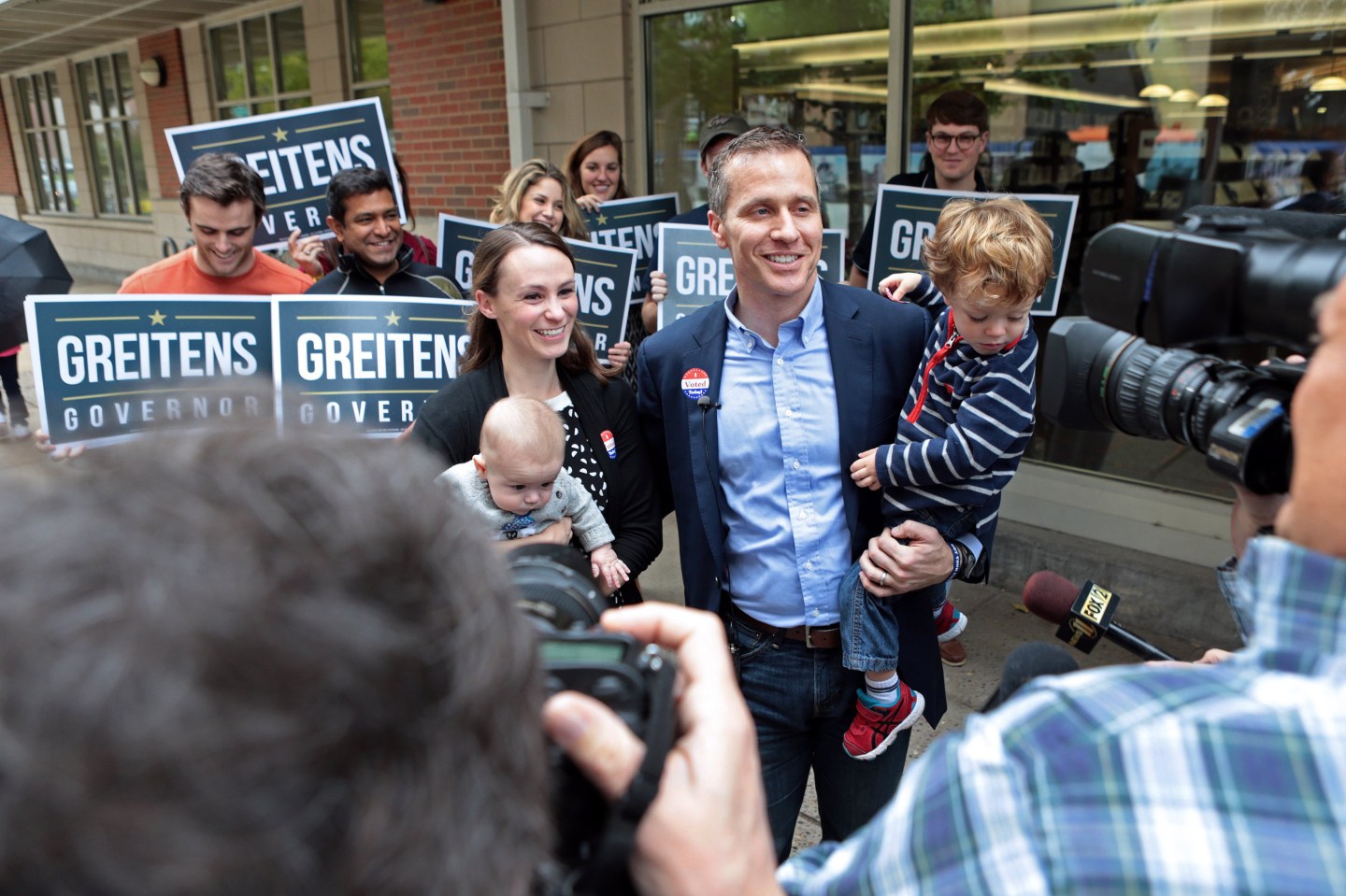 Eric Greitens casts his vote