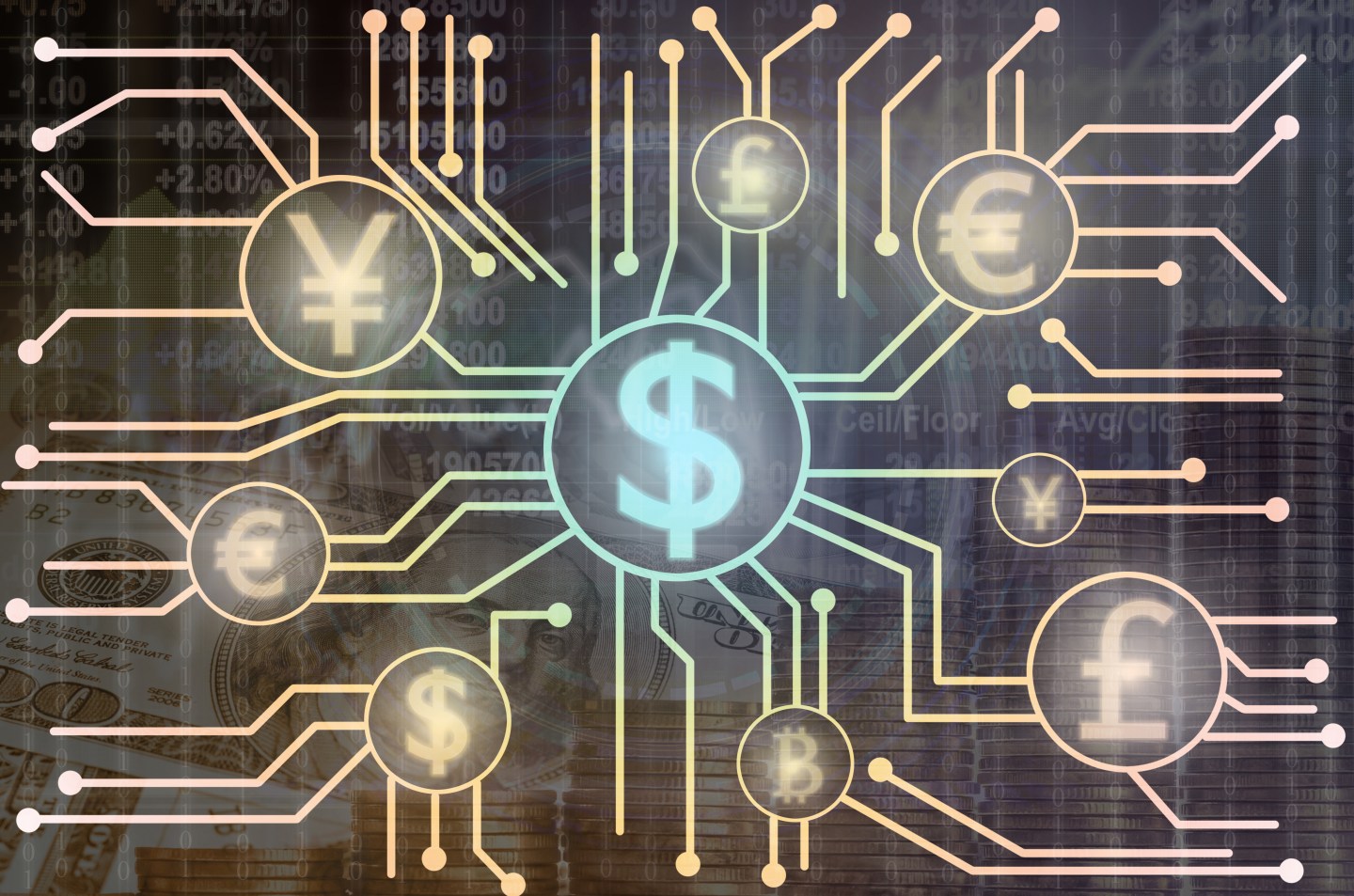 FINTECH technology background