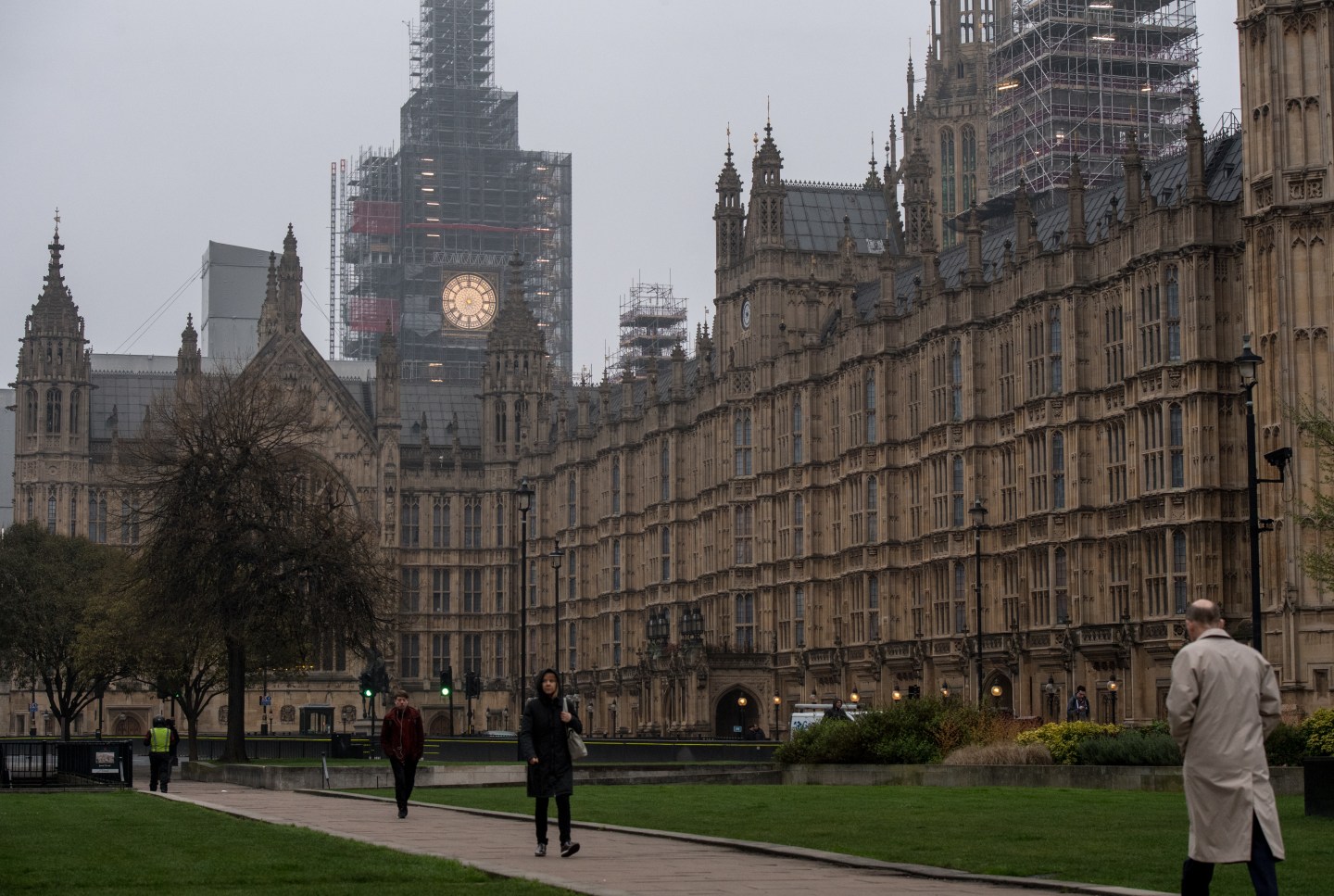 The Clock Face Of Elizabeth Tower Without Its Hour And Minute Hands