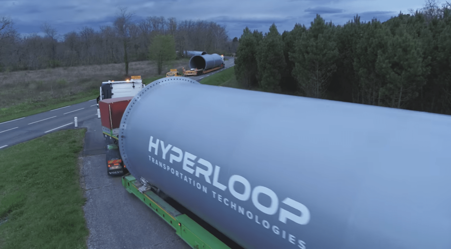hyperloop test track tube delivery