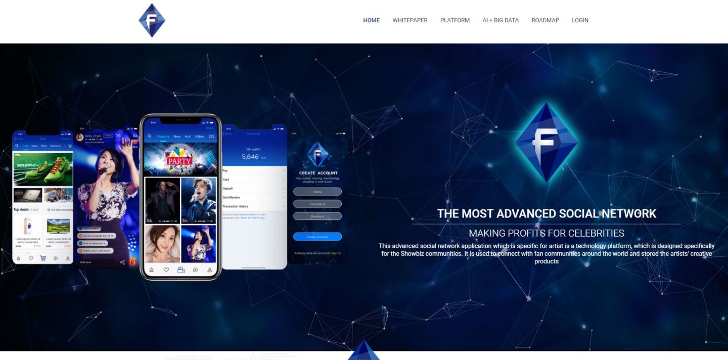 The website of alleged cryptocurrency scam iFan.