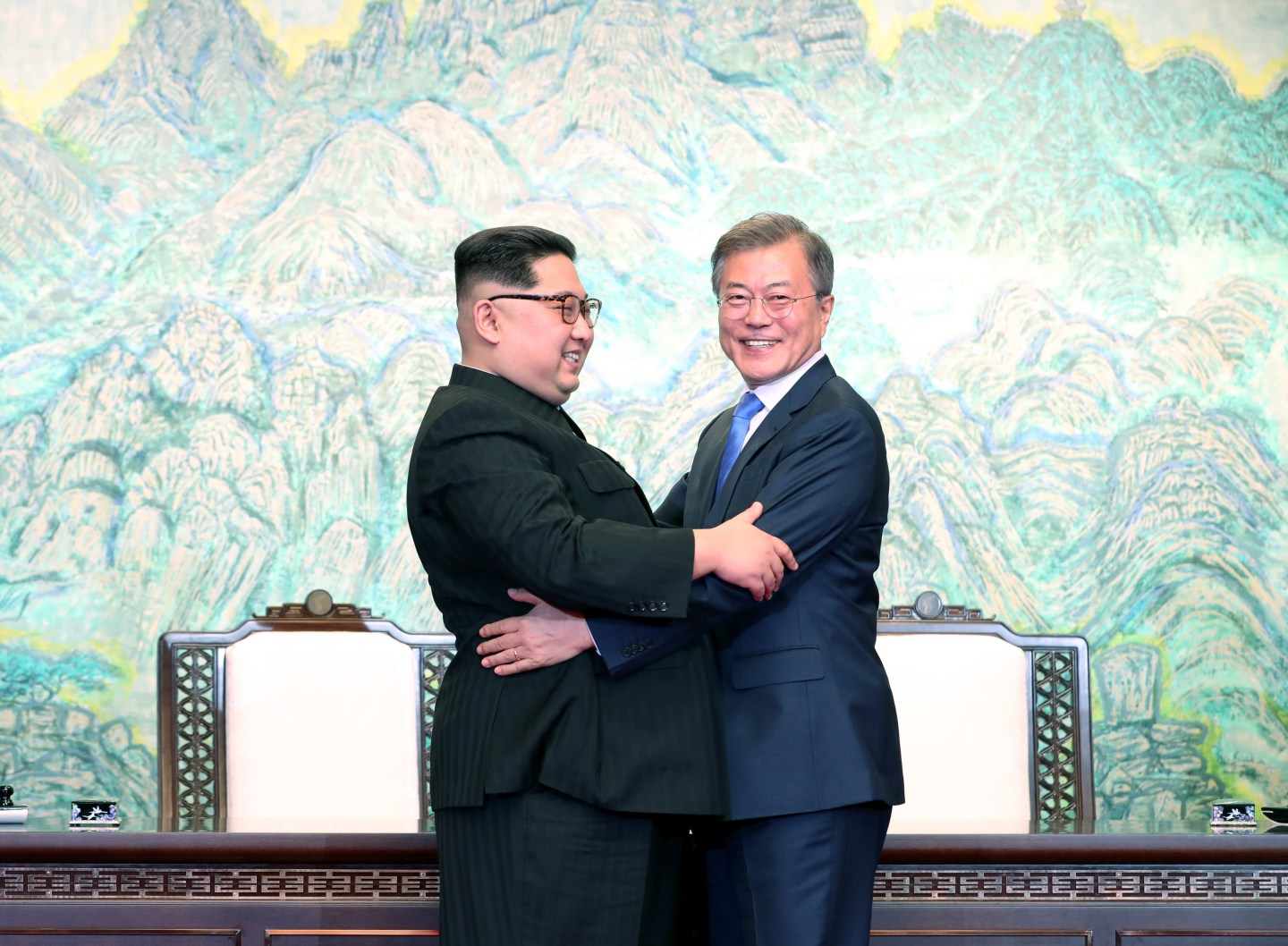 North South Korea Friendly Defense stocks handshake