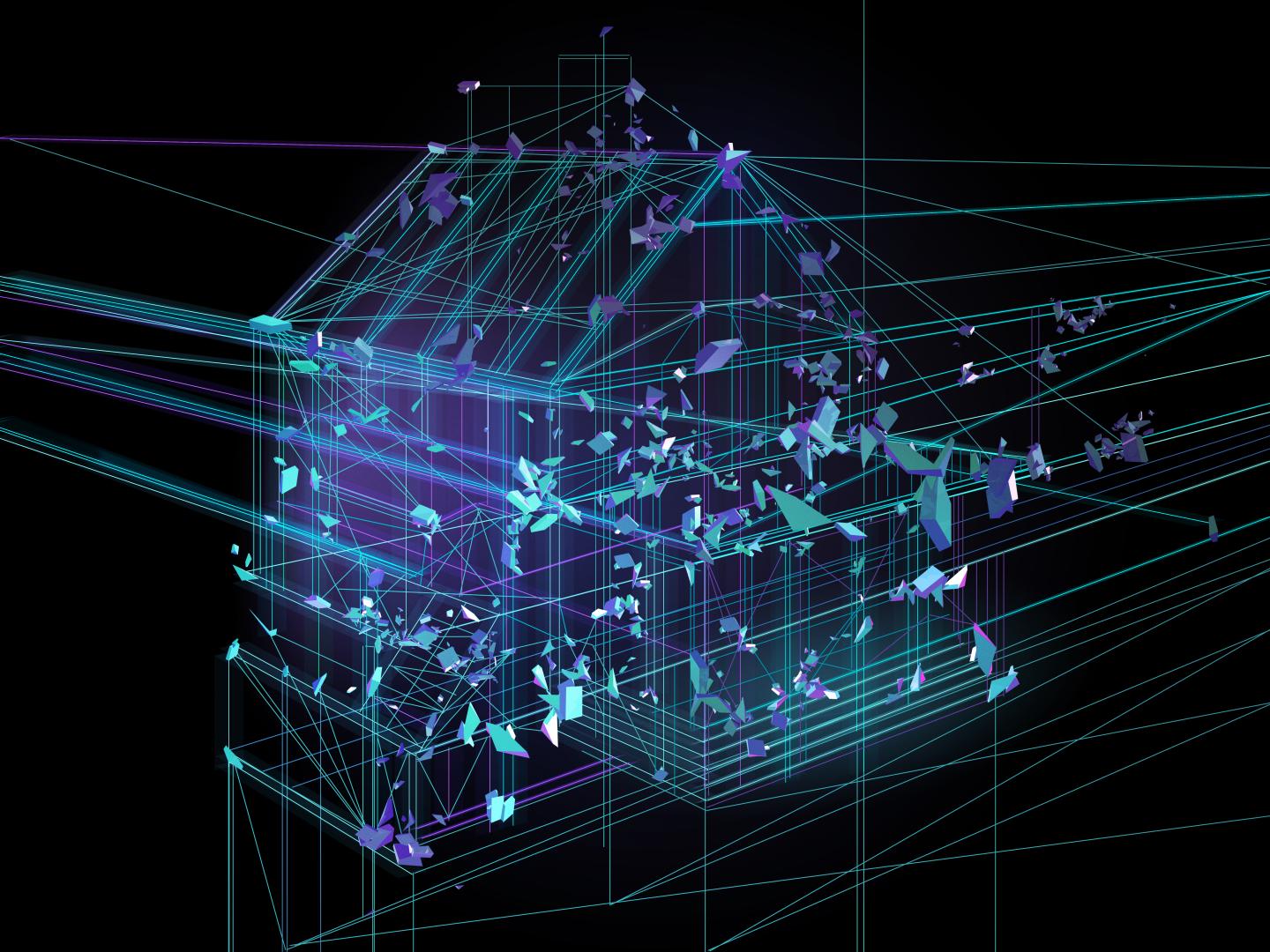 House made out of lasers