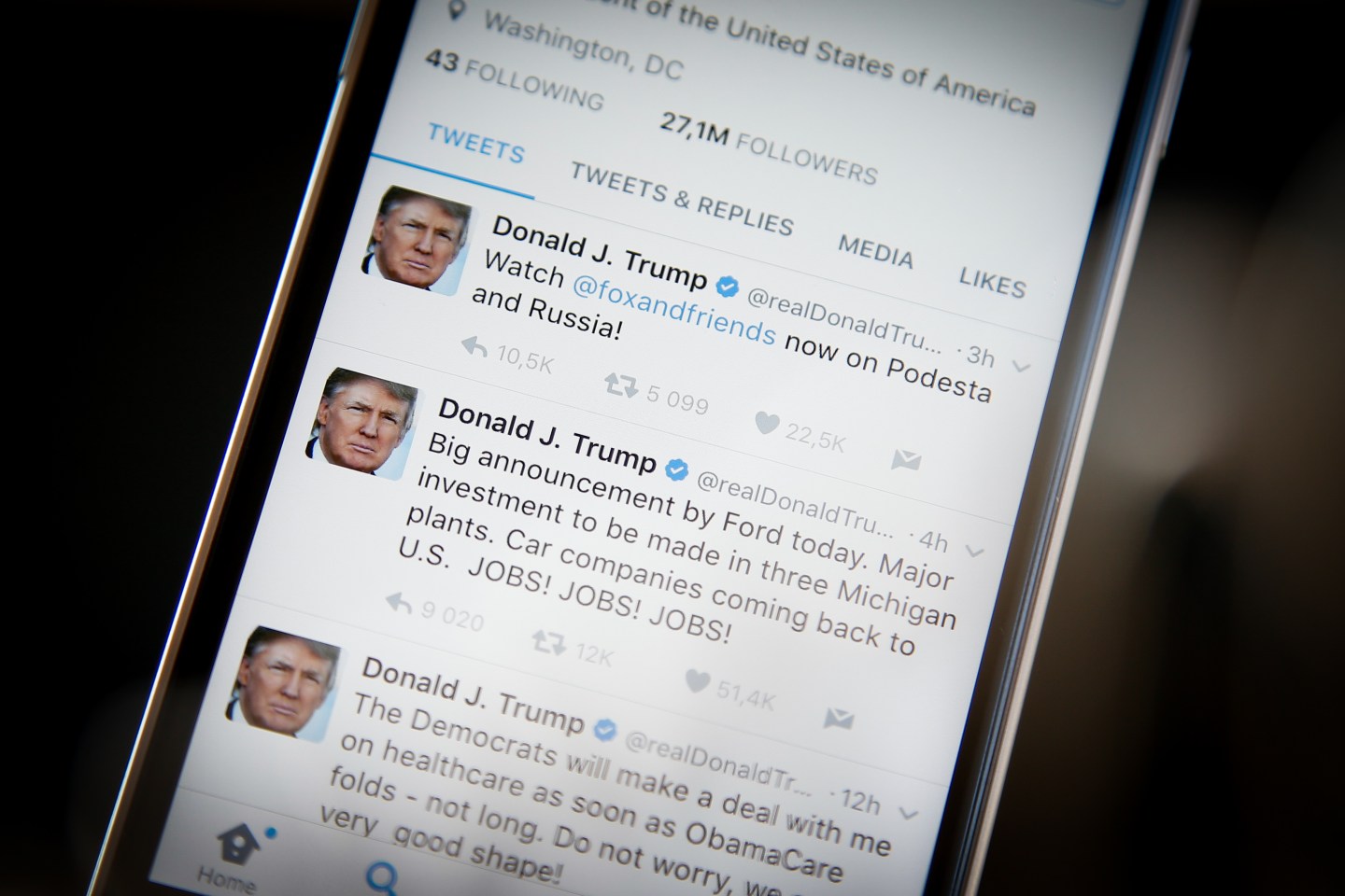 The Twitter app on digital devices