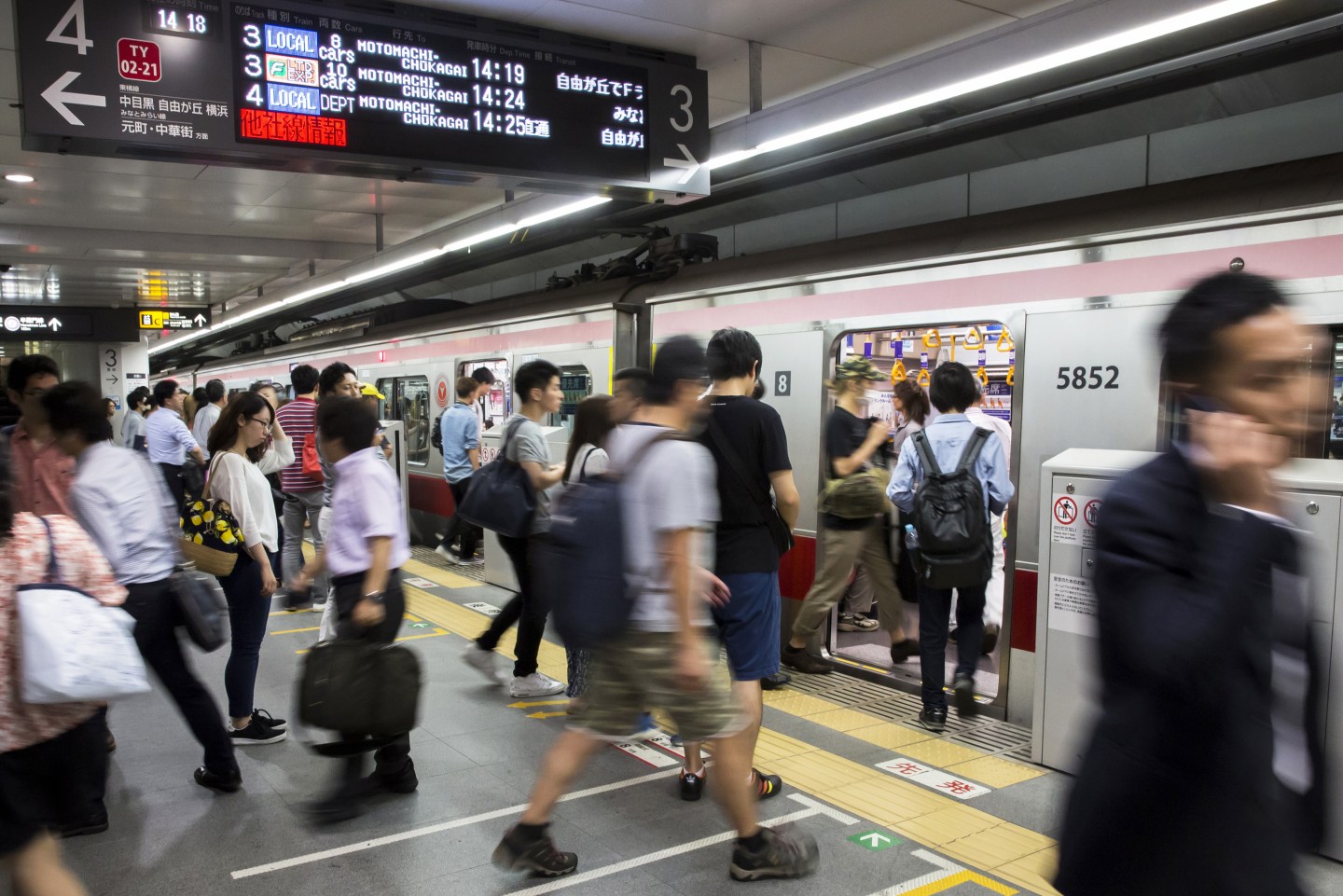 Inside Shibuya Station As Government Promotes Flexible Working Hours Ahead of Olympics