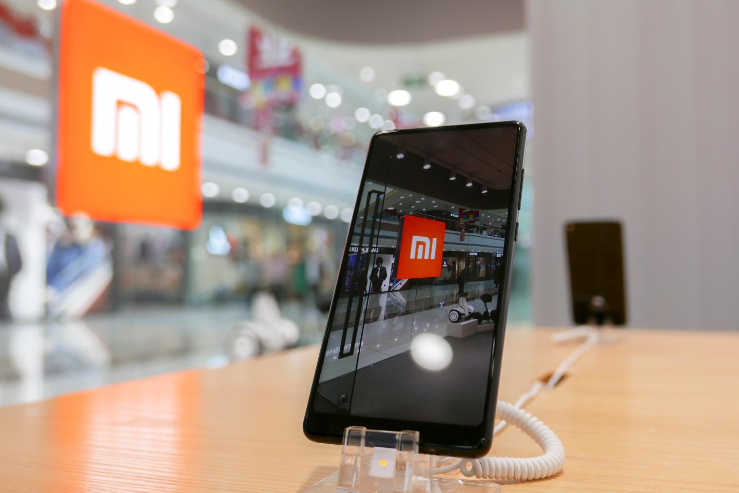 MI phone in a MI shop ( also called Xiaomi Fans Club).   In
