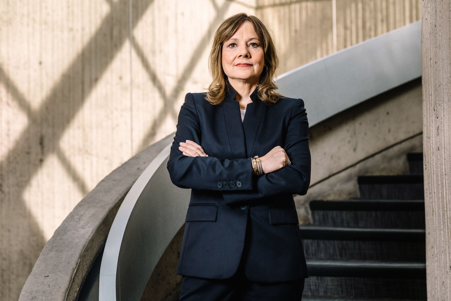 CEO Mary Barra photographed at GM’s headquarters in the Renaissance Center in downtown Detroit on May 9, 2018.