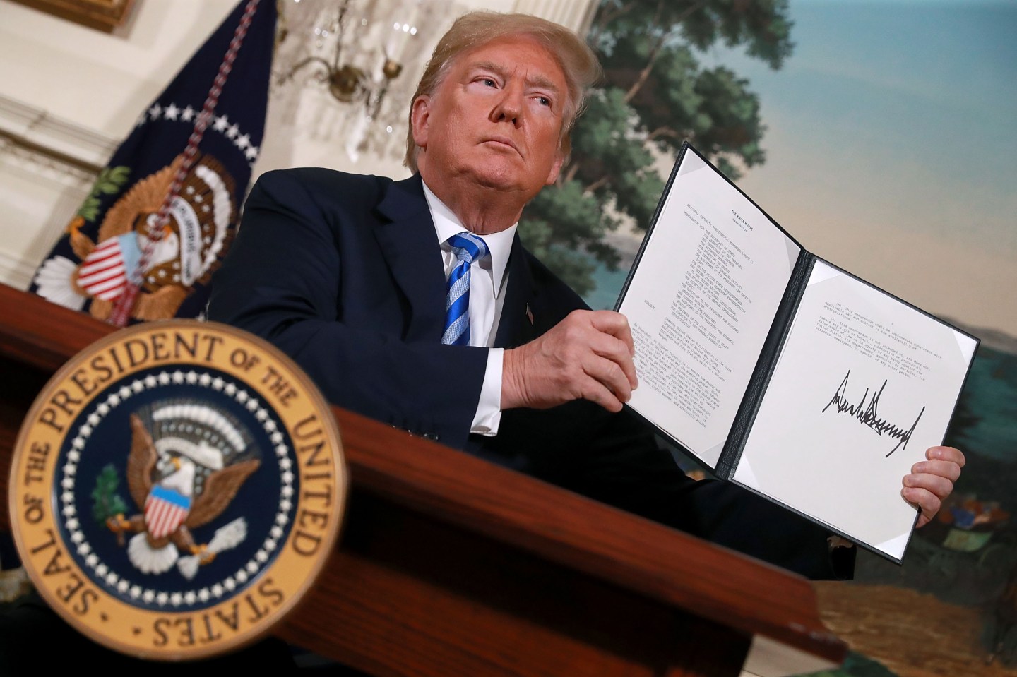 President Trump Makes Announcement On Iran Deal