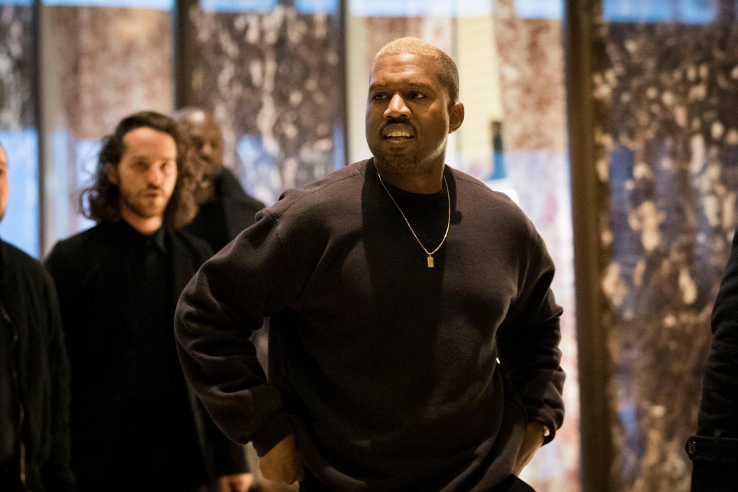 Kanye looks like he's about to say something outrageous