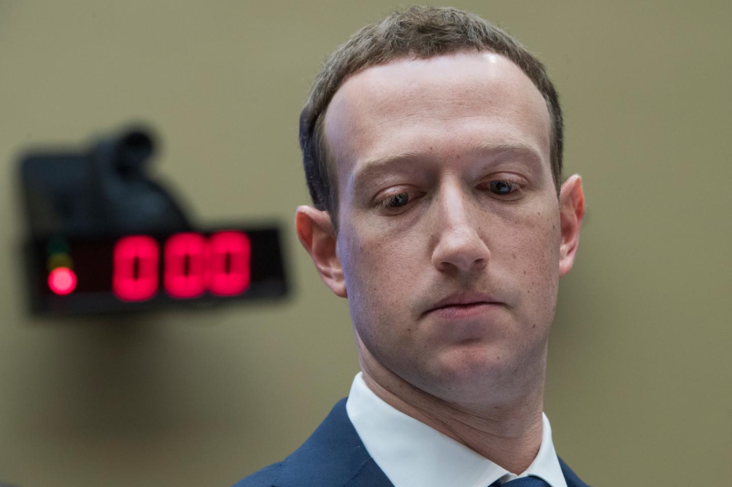 Facebook CEO Mark Zuckerberg testifies before a House Energy and Commerce Committee on April 11, 2018.