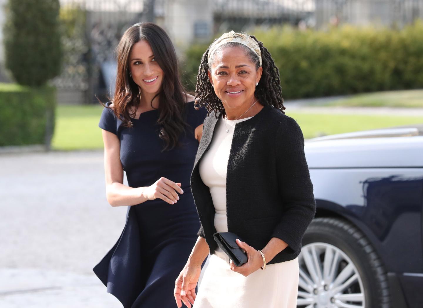 Meghan Markle and her mother have arrived.