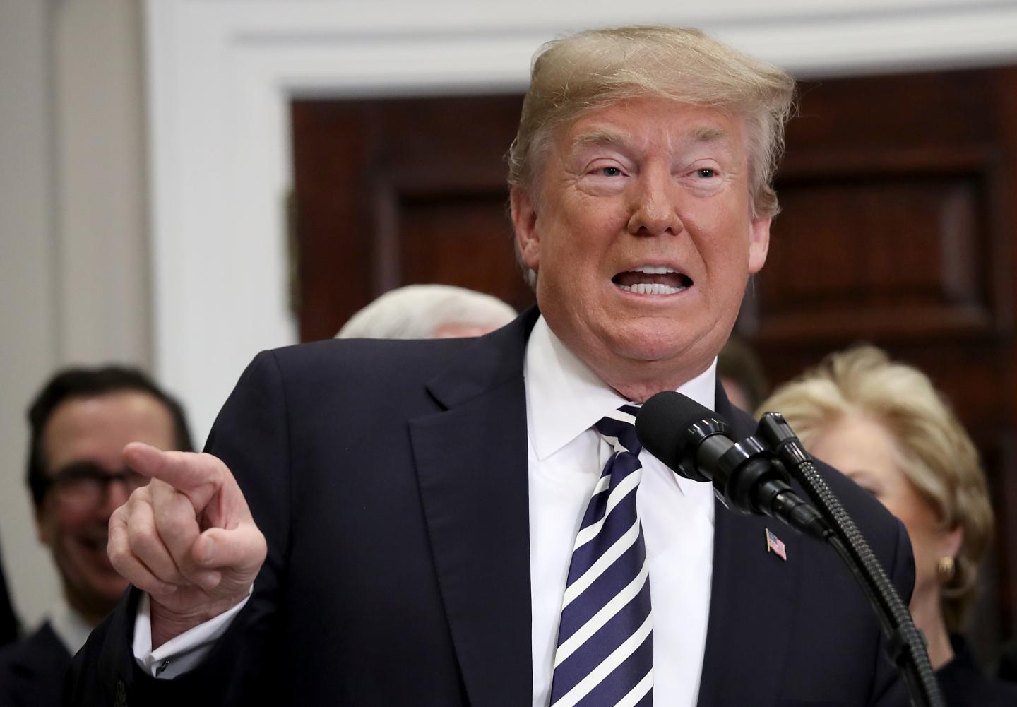 President Trump Signs Economic Growth, Regulatory Relief, And Consumer Protection Act In The Roosevelt Room Of White House