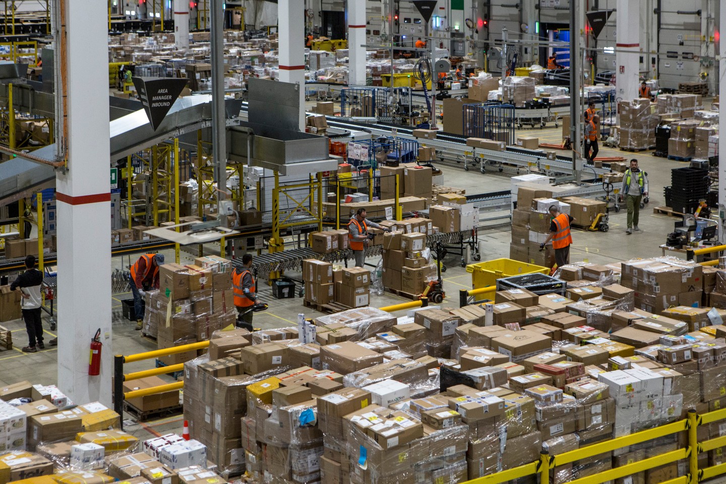 Amazon's Italian Fulfillment Centre Prepares For Black Friday