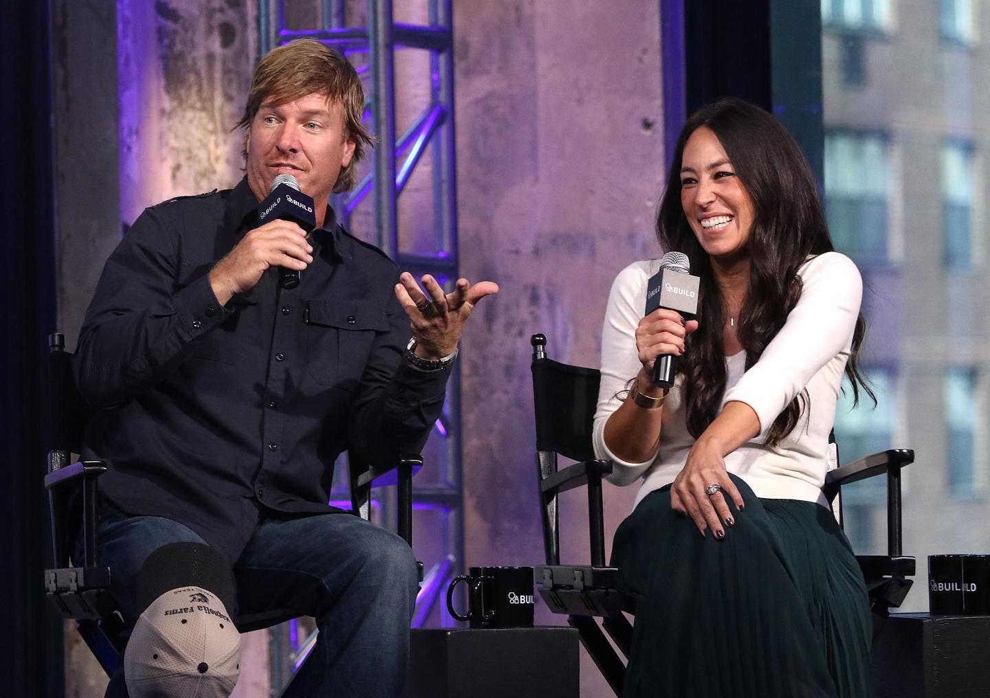 Chip and Joanna Gaines during a TV interview