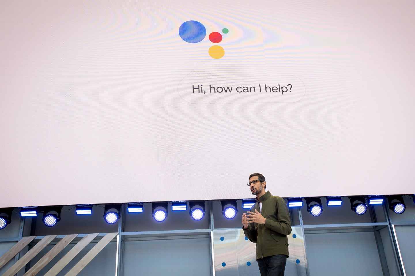 Google CEO Sundar Pichai demonstrates new AI apps