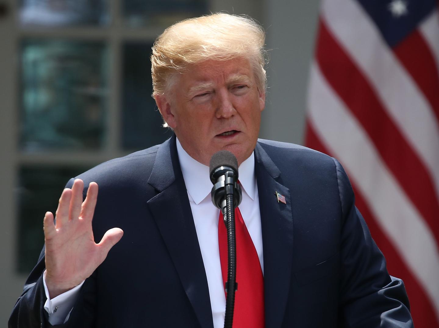 President Trump Holds Joint News Conference With Japanese Prime Minister Shinzo Abe