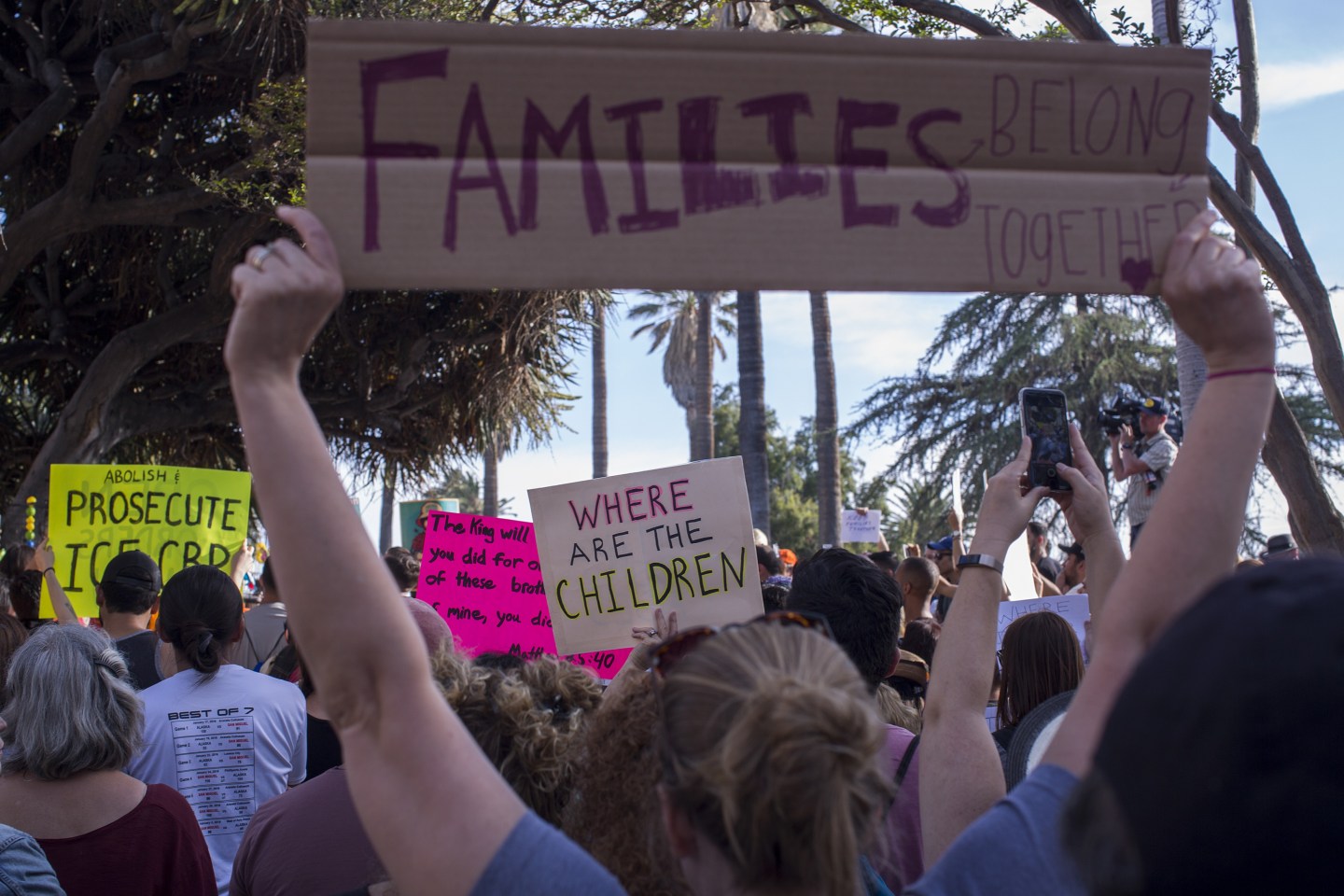 Protestors Hold March In L.A. Against Separation Of Children Of Immigrants