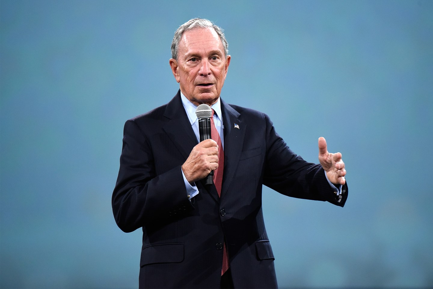 NEW YORK, NY - MAY 14: Michael Bloomberg speaks on stage during The Robin Hood Foundation's 2018 benefit at Jacob Javitz Center on May 14, 2018 in New York City. (Photo by Kevin Mazur/Getty Images for Robin Hood)
