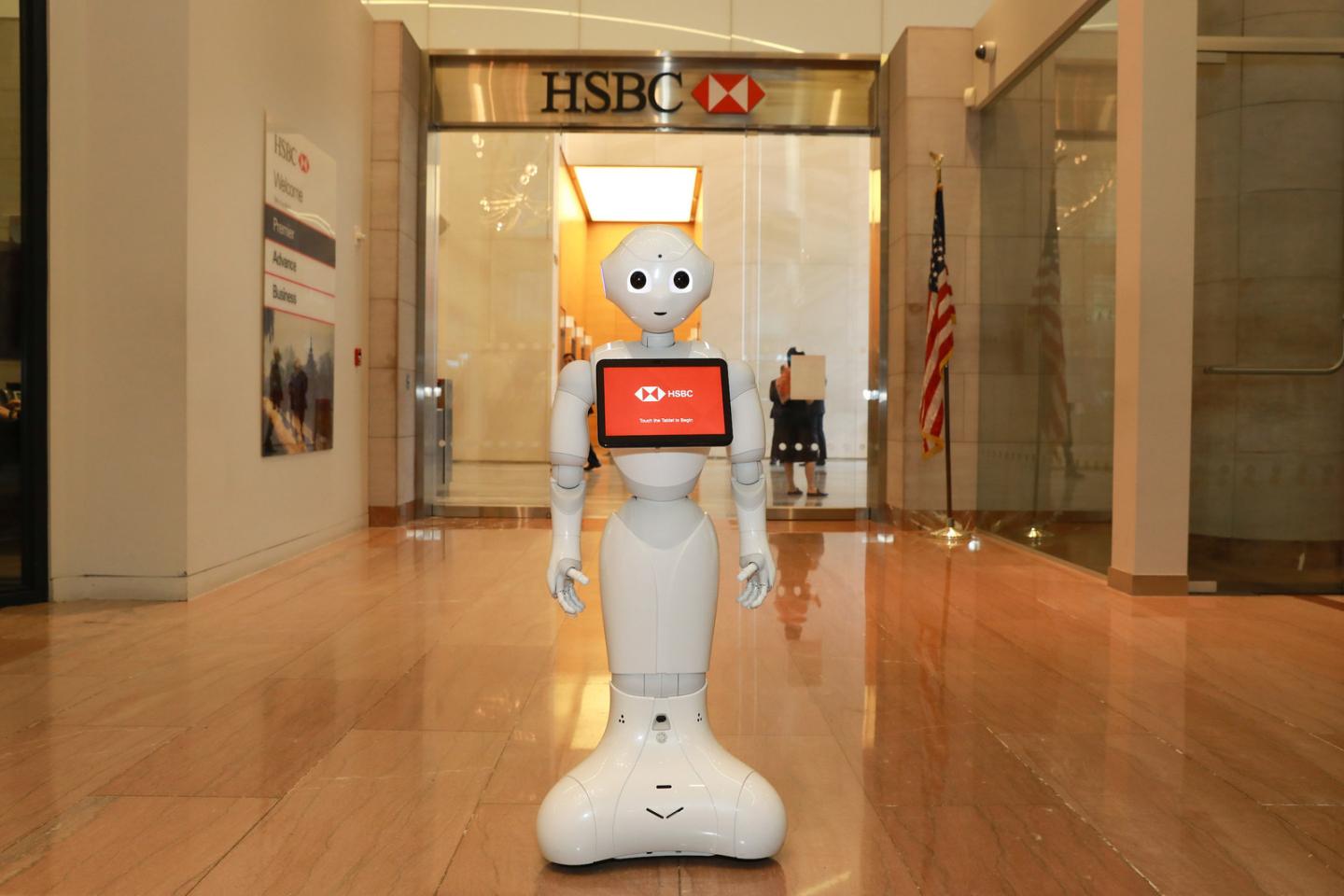 HSBC Bank welcomes SoftBank Robotics humanoid robot Pepper