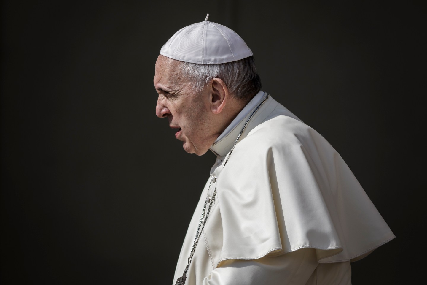 Pope Francis arrives to celebrate his Weekly General