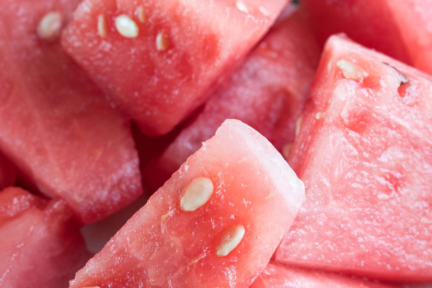 Healthy foods: red watermelon slices. Watermelons are a
