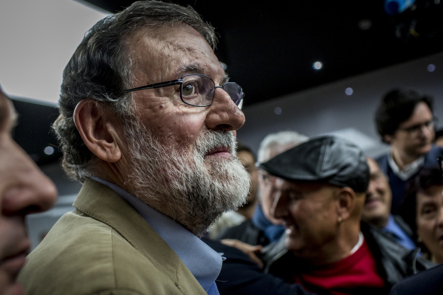 Prime Minister Mariano Rajoy And Partido Popular of Catalonia Party Leader Xavier Garcia Albiol Political Rally Ahead Of Elections