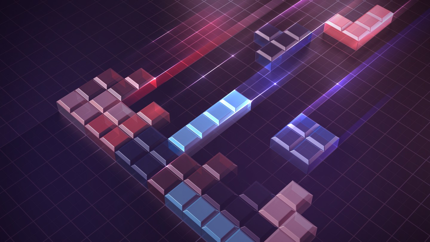 Tetris blocks concept of building and problem solving