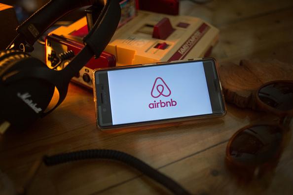 The AirBnB application seen displayed on a Sony smartphone