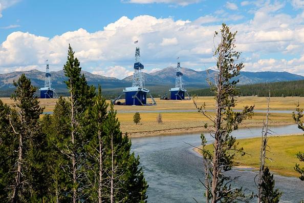 Photo illustration showing concept of selling off public lands