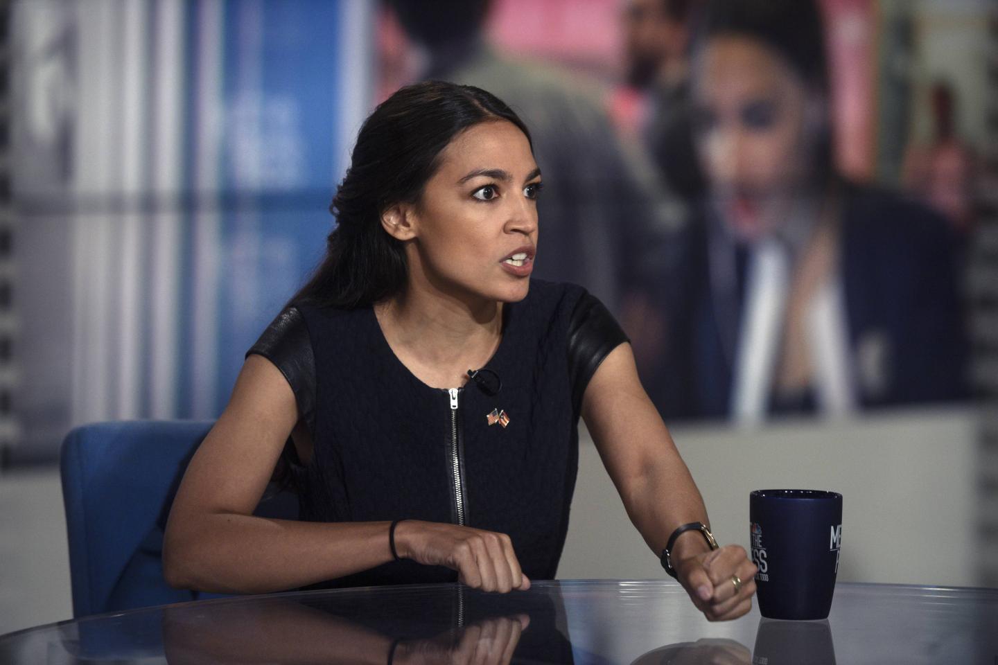 Alexandria Ocasio-Cortez, Democratic nominee for New York's 14th congressional district, appears on NBC's Meet the Press.