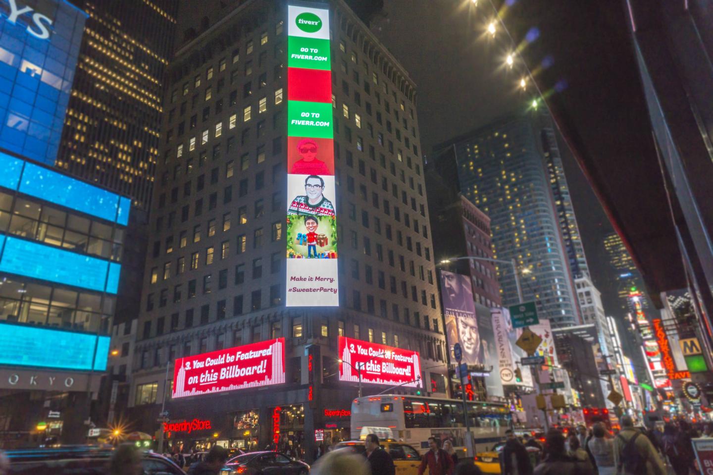 Freelancing marketplace Fiverr advertising in New York