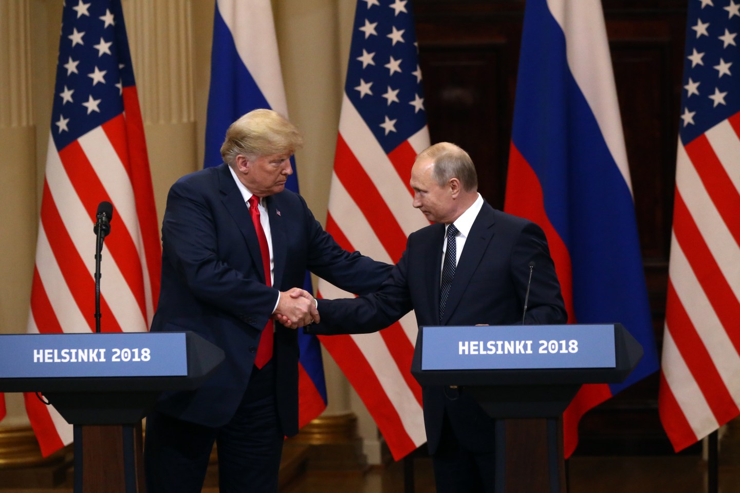 U.S. President Donald Trump meets Russian President Vladimir Putin in Helsinki