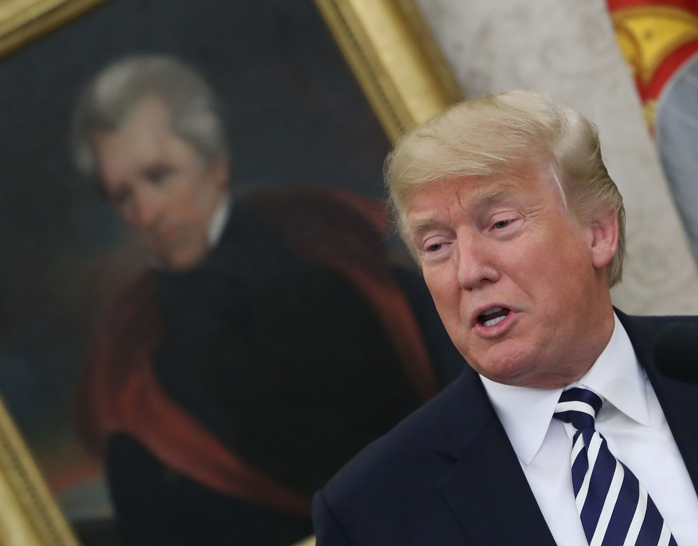 Trump Participates In Swearing In Of Robert Wilkie As Veterans Affairs Secretary