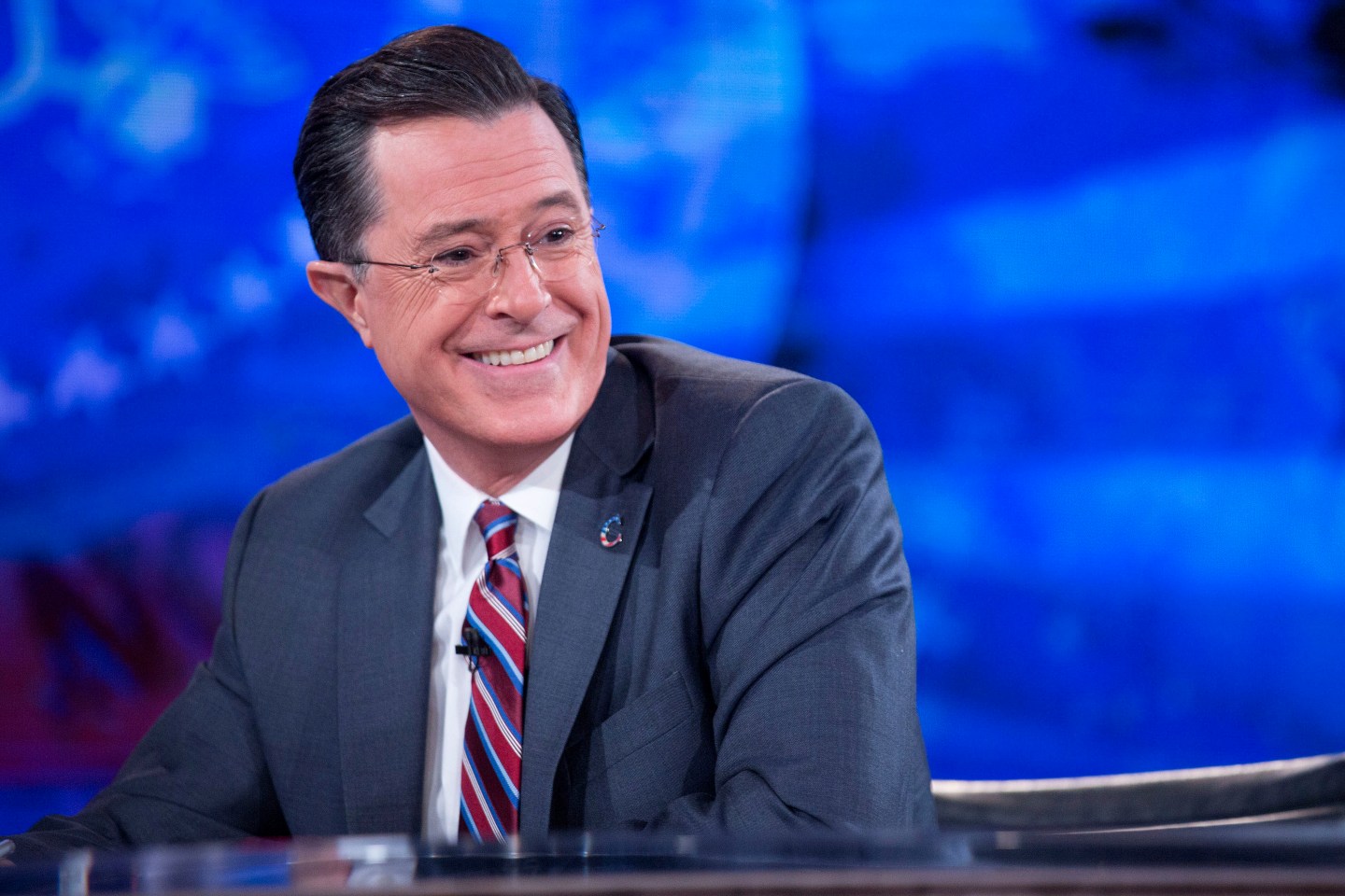 President Obama Tapes An Interview For The Colbert Report with Stephen Colbert