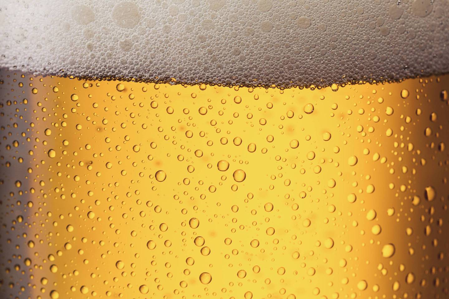 Full Frame Shot Of Wet Beer Glass