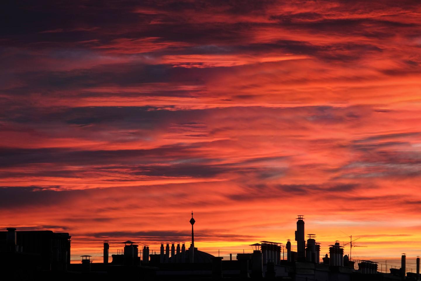 Sunset in Vienna.