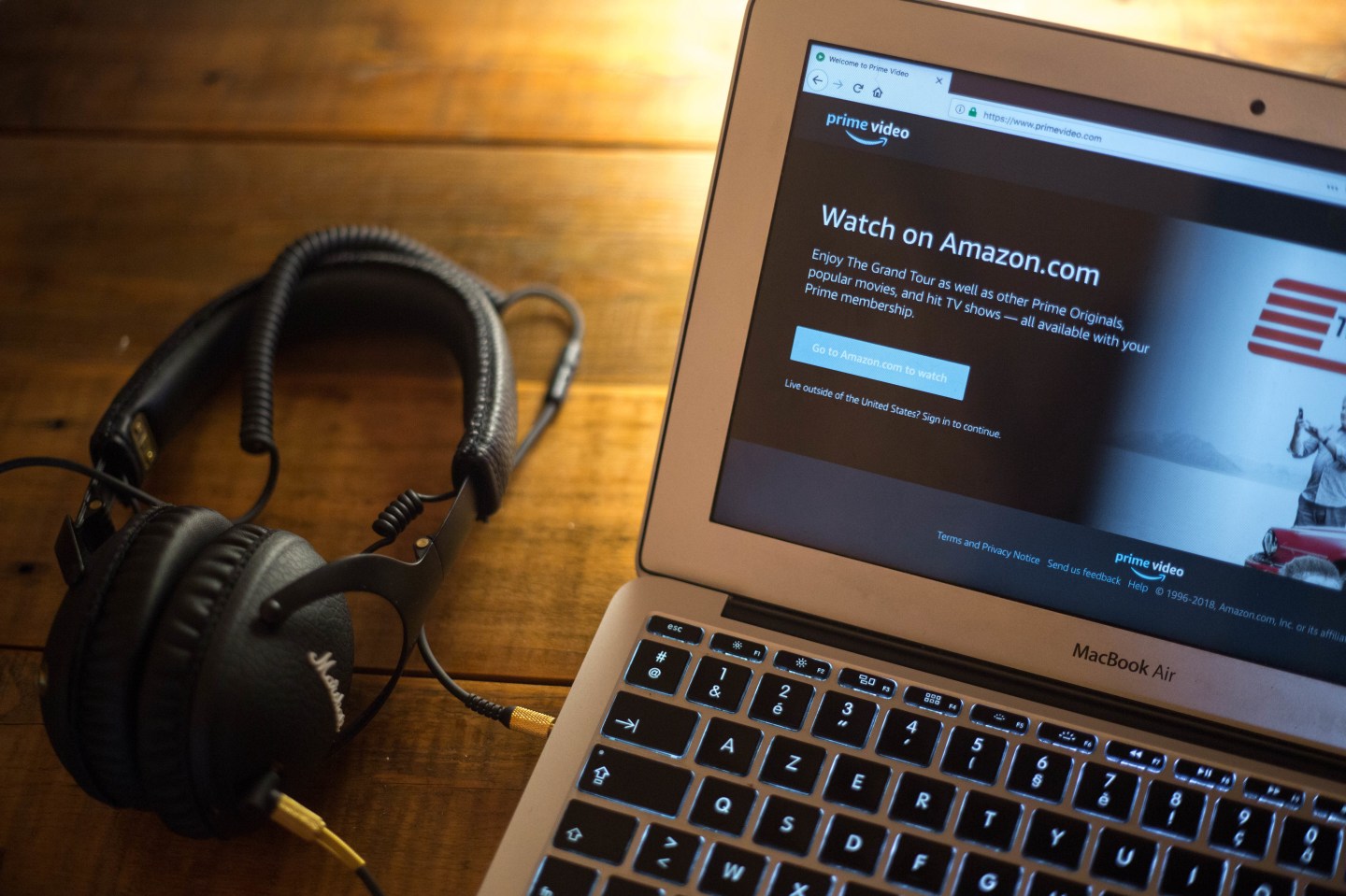 The Amazon Video (Prime Video) website seen displayed on a