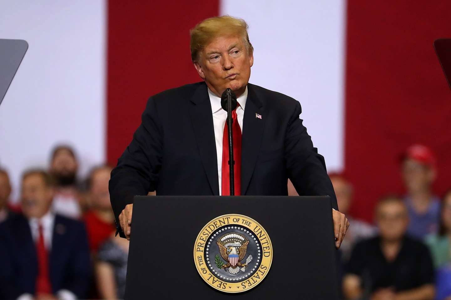 President Trump Holds Rally In Fargo, North Dakota