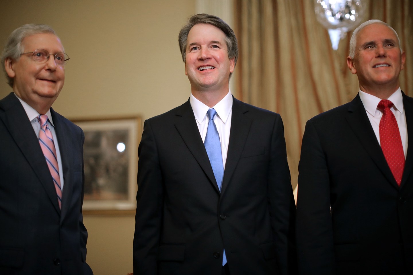 Supreme Court Nominee Brett Kavanaugh Meets With VP Pence And Sen. McConnell